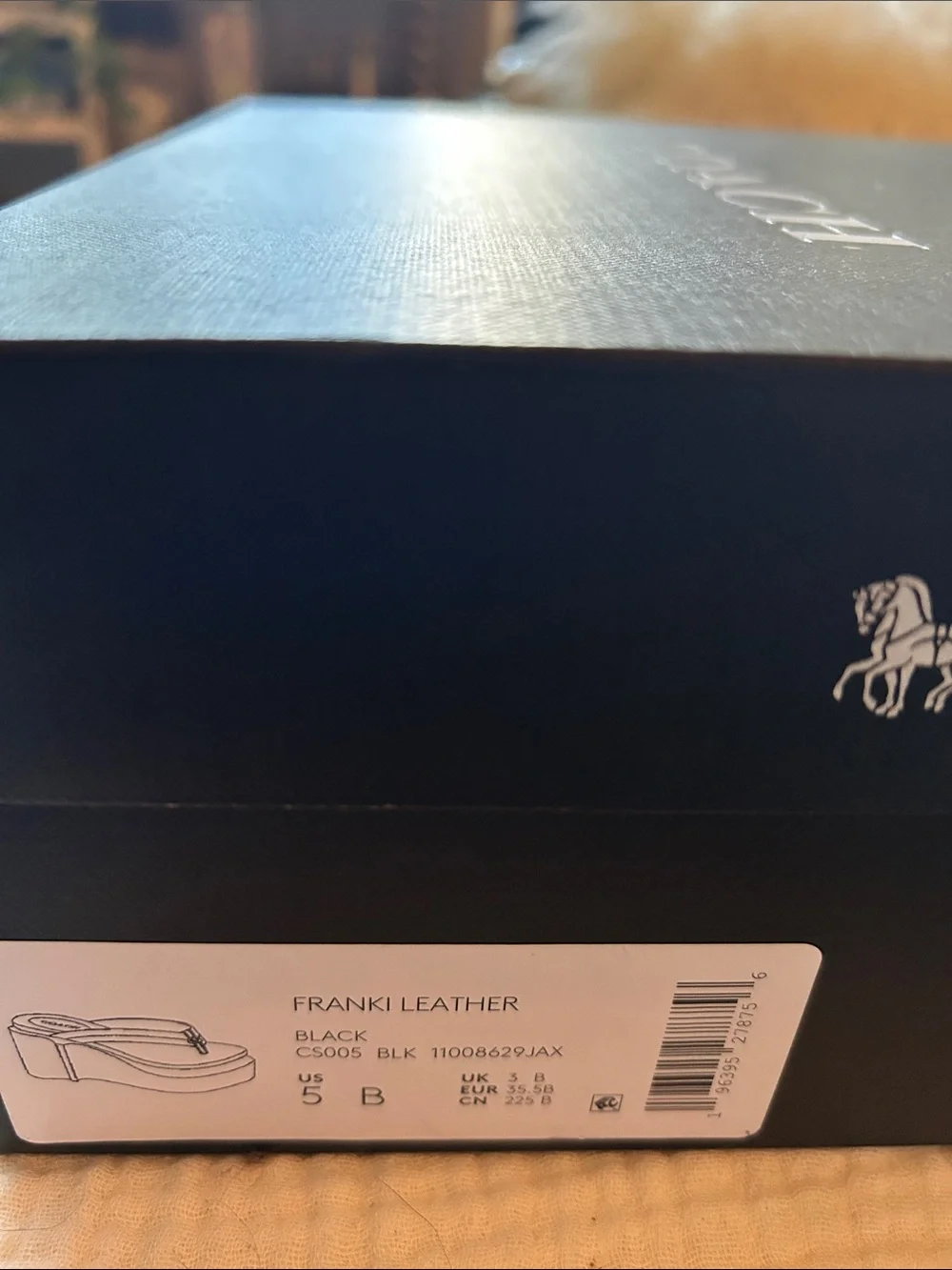 Coach Black Platform Thong Sandals New in Box